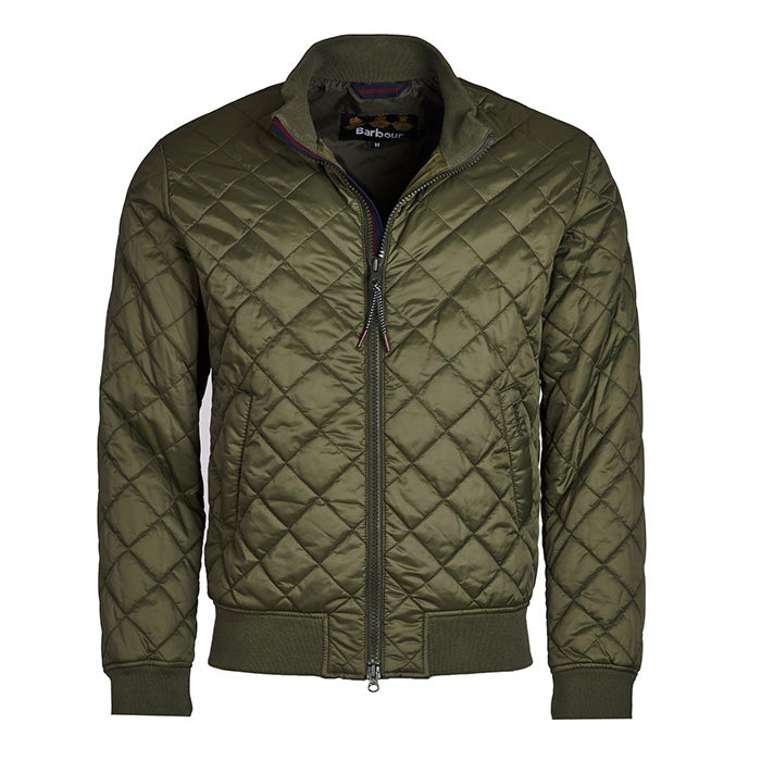 Barbour moss quilted bomber hot sale jacket