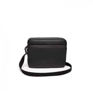 The blend coated crossbody bag, black, Lacoste