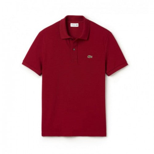 Lacoste Men Short Sleeve Slim Fit Pique Polo Shirt |PH4012| Bordeaux 476
