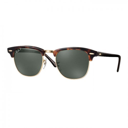 Ray Ban Clubmaster Classic Tortoise Polarized Green Classic G 15 |RB3016-99058-49|
