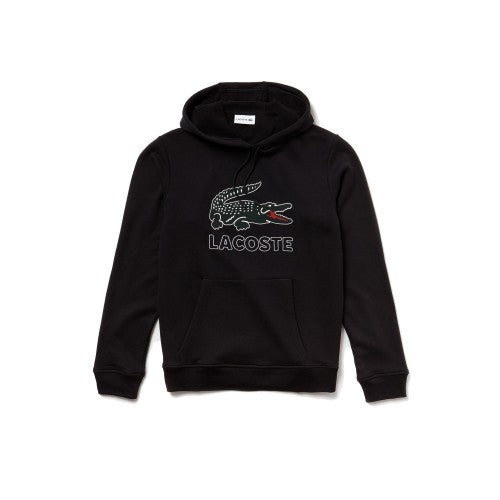Lacoste Men Graphic Croc Molleton Sweatshirt |SH6342| Black 031