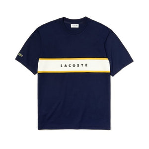 Lacoste Men ss Colorblock Graphic Jersey |TH4295| Marine 166