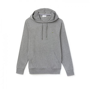 Lacoste Men LS Hoodie Jersey Tee W Central Pocket |TH9349| Stone Chine UWC