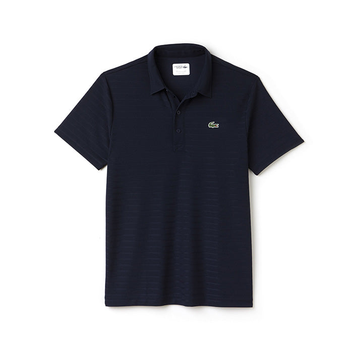 Lacoste Men Short Sleeve Golf Ultra Dry Tech Solid Polo |DH8132| Navy Blue 166