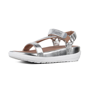 Fitflop Loosh Luxe Z Strap Sandal Metallic Leather M10 011