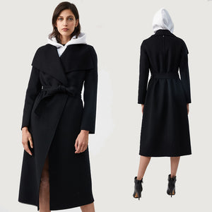 Mackage Women Belted Wool Coat |Mai-R| Black