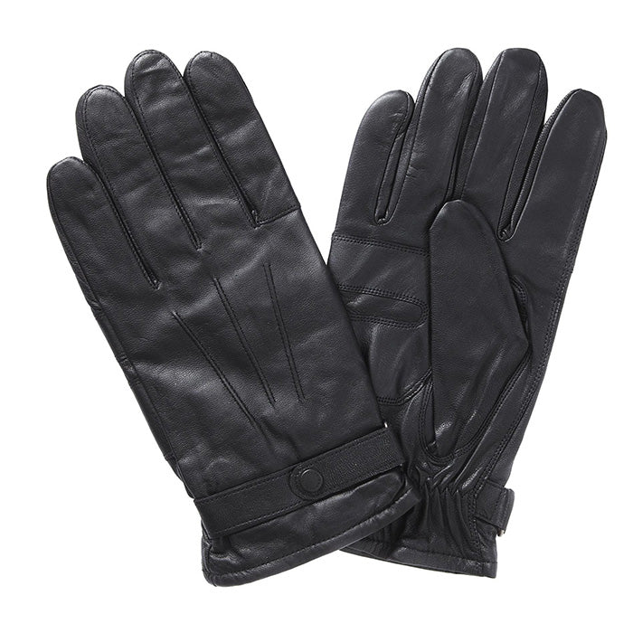 Barbour Men Burnished Leather Thinsulate Gloves |MGL0009BK71| Black BK71