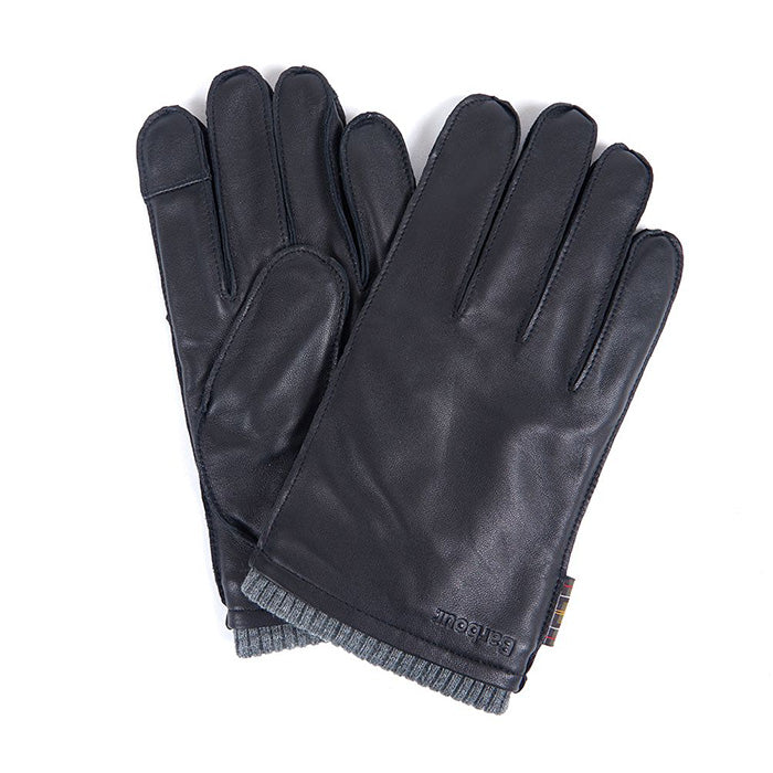 Barbour Men Bampton Leather Gloves |MGL0082BK11| Black BK11