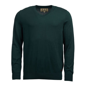 Barbour Men Alfreton V-Neck Sweater |MKN1168GN51| Racing Green GN51