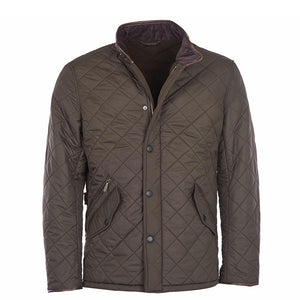Barbour Men Powell Quilted Jacket |MQU0281OL51| Olive Classic OL51