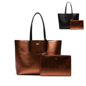 Lacoste Women Anna Cuir Shopping Bag |NF2560AL| Black 2132 B91