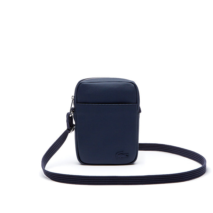 Lacoste Men Classic Petit Pique Vertical Zip Bag |NH2340HC| Peacoat 021