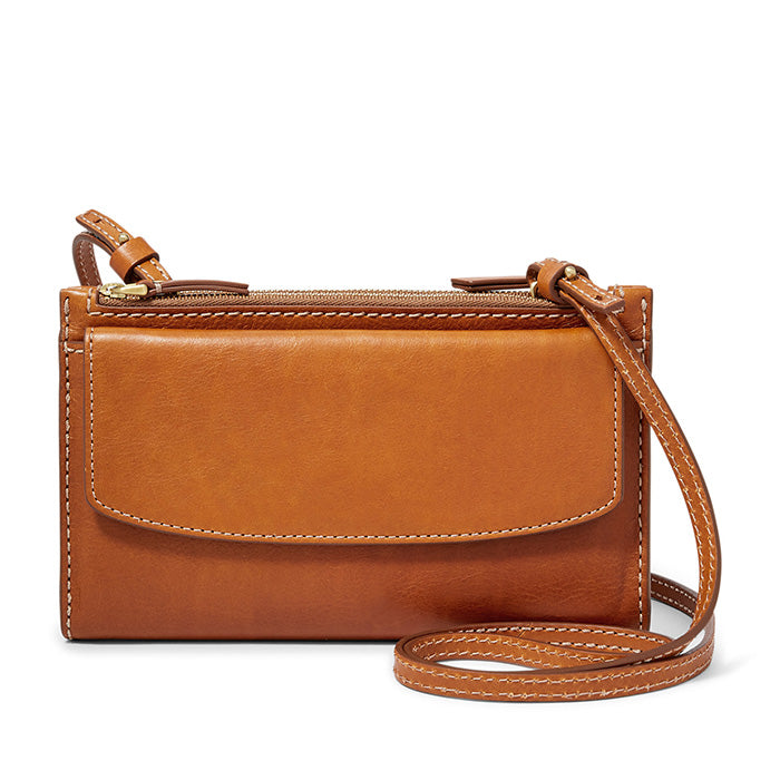 Fossil Women Wallet Sage Mini Bag |SLG1004798| Vintage Brown